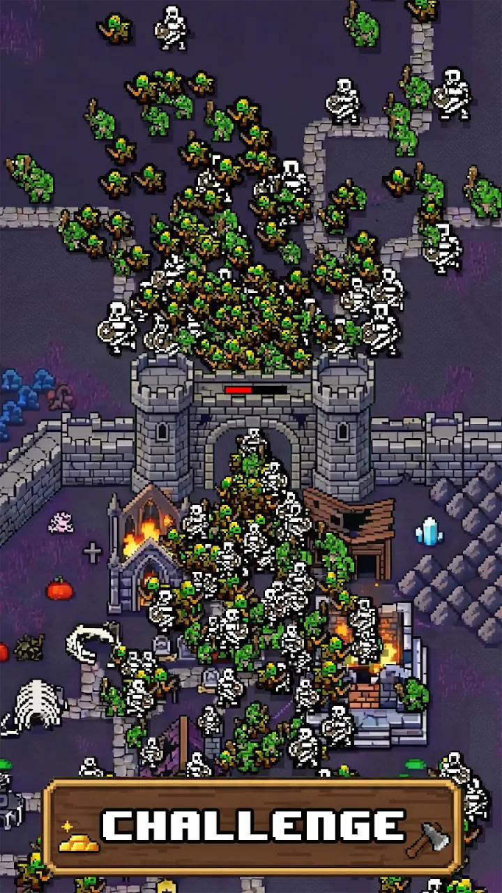 Pixelowa sceneria gry